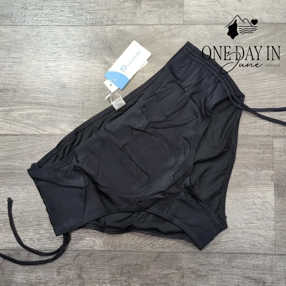 Bonneuitbebe Drawstring Bikini Bottom Size L